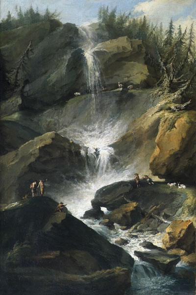 Der Obere Staubbachfall im Lauterbrunnental