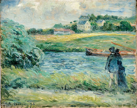 Camille Pissarro (1830-1903), Promenade au Bord de l´Eau