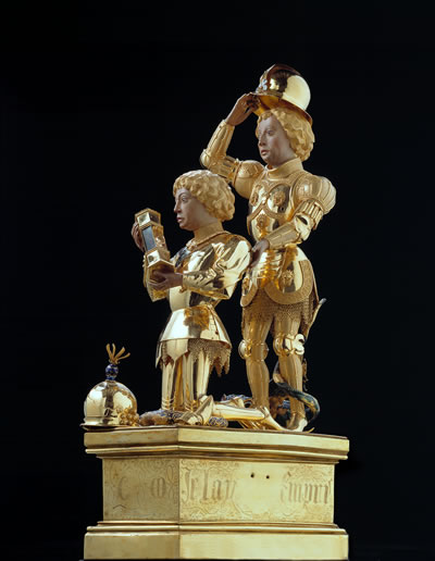 Reliquiar Karls des Kühnen Gerard Loyet Lille, um 1467/71 Gold, Silber, Email Lüttich, Trésor de la Cathédrale © Lüttich, Trésor de la Cathédrale