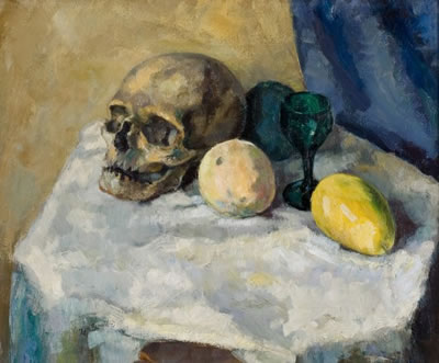 Maler Jan Sluyters (Sluijters) schuf das Stillleben mit Totenkopf,