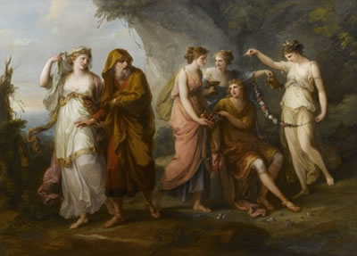 Angelika Kauffmann Telemach und Mentor auf der Insel der Kalypso, 1784