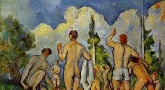 Cezanne Paul - Cézanne Badende. Das Gemälde "Badende um 1890", Paris, Musee d Orsay, von Paul Cezanne als hochwertige, handgemalte Ölgemälde-Replikation. Quelle: www.oel-bild.de. 