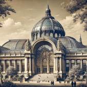 Grand Palais, das seine beeindruckende Glaskuppel, die Beaux-Arts-Architektur un