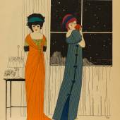 / Paul Iribe, Illustration aus Les Robes du Paul Poiret, 1908, Pochoir über Strichätzung © MKG Hamburg