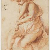 Ein Violine spielendes Kind, Italienischer Künstler, retuschiert von Peter Paul Rubens (1577-1640), 1630er Jahren, Paris, Musée du Louvre, Département des Arts graphiques, © Musée du Louvre /Laurent Chastel
