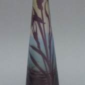 Emile Gallé, Solifleur-Vase mit Wasserszenerie, Nancy um 1900/10