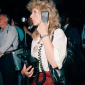 Heathrow Airport. Journalist, prior to the arrival of Madonna, 1987 © Anna Fox