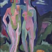 Ernst Ludwig Kirchner Zwei weibliche Akte in Landschaft, 1921 Öl auf Leinwand, 120,5 x 90 cm Staatliche Museen zu Berlin, Nationalgalerie Foto: Jörg P. Anders