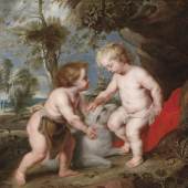 Peter Paul Rubens und Werkstatt, Der Christusknabe mit dem kindlichen Johannes, erzielter Preis 558.030