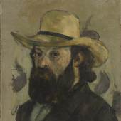 Paul Cezanne, Portrait de l’artiste au chapeau de paille, 1878–1879 - Huile sur toile, 34.9 x 28.9 cm, New York, The Museum of Modern Art The William S. Paley Collection Purchased from William S. Palley Foundation, 1990 © 2023. Digital image, The Museum of Modern Art, New York/Scala, Florence