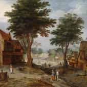 Jan Brueghel II (1601 - 1678) Belebte Dorflandschaft mit Bäumen, erzielter Preis € 317.500 Fotonachweis: Dorotheum