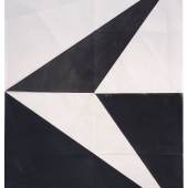 494   Hermann Glöckner "Keil nach links in Schwarz und Weiß". 1968– 1974.   Schätzpreis 7.000-8.000 € 