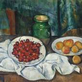 Paul Cezanne, Nature morte au plat de cerises - Huile sur toile, 50,1 x 60,9 cm, Los Angeles County Museum of Art, Gift of Adele R. Levy Fund, Inc., and Mr. and Mrs. Armand S.Deutsch © 2024 Museum Associates / LACMA. Licenciée par Dist. GrandPalaisRmn /image LACMA