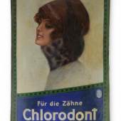 CHLORODONT, gewölbtes Emailschild, 39 x 59 cm, Deutschland, vor 1920, Startpreis € 600