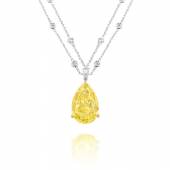 21.70-carat Fancy Vivid Yellow Diamond and Diamond Pendent Necklace Estimate: HK$5,000,000 - 7,000,000/ US$650,000 – 900,000