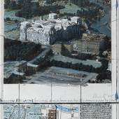Christo (1935 – 2020)  „Wrapped Reichstag“, 1995. Mischtechnik auf Karton. Signiert und datiert.  28 x 22 cm  Schätzpreis: € 28.000 – € 35.000