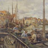 FAHRINGER, Carl 1874 – 1952 Hafen in Hoorn Auktion 28. Novembern 2012 Öl auf Leinwand 97 x 107 cm Signiert rechts unten