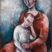 Josef Floch * (Wien 1894 - 1977 New York)  Mutter mit Kind, 1927/28 Öl auf Leinwand; 110,5 × 75 cm,  Meistbot € 220.000  (ohne Aufgeld)