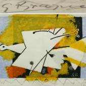 Georges Braque (1882-1963), L’Oiseau Jaune, Farblithographie, num. 120/300, Zuschlag inkl. Aufgeld 900 €