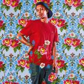 Kehinde Wiley  Charles I Signed and dated 2018 on the reverse Oil on canvas 72 by 60 in.; 182.9 by 152.4 cm. Estimate $100/150,000 Courtesy the artist; Roberts Projects, Los Angeles; Sean Kelly Gallery, New York; Stephen Friedman Gallery, London; Galerie Templon, Paris