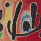 327 Joan Miró, Composition (Hommage à Edgar Varèse I), Oil on canvas $855,000 (£662,329) $800,000 - 1,200,000