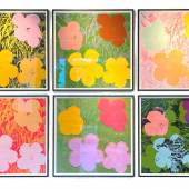 Andy Warhol (1928 – 1987)  Flowers | 1970 | Serie von 10 Farbserigrafien auf festem Papier | Jeweils: 91,5 x 91,5 cm Ergebnis: 2.193.000 Euro*