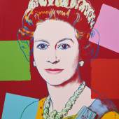 Andy Warhol (1928 - 1987) Queen Elizabeth II of the United Kingdom, aus der Serie Reigning Queens, 1985, signiert, nummeriert, Ed. 9/40, Siebdruck in Farbe auf Lenox Museumskarton, 100 x 80 cm, Schätzwert € 150.000 - 200.000, Auktion 30. November 2022