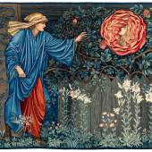 Edward Burne-Jones und Edward Morris: Der Pilger im Garten oder das Herz der Rose, Entwurf vor 1896, Ausführung 1901, Badisches Landesmuseum, Karlsruhe