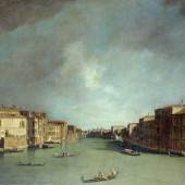 Giovanni Antonio Canal, genannt Canaletto, Der Canal Grande in Venedig nahe der Rialtobrücke nach Norden, 1725/26 Öl auf Leinwand 148,5 x 195,9 cm © Gemäldegalerie Alte Meister, Staatliche Kunstsammlungen Dresden, Foto: Elke Estel/Hans-Peter Klut