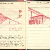 Ed Ruscha's studio notebook entries, July and August 1964. © Ed Ruscha