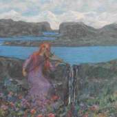 Emilio Longoni (1859 -1932)Song of the brook, 1901-1903Pastel on paper, 68 x 100 cmSigned lower right: Emilio Longoni©Bottegantica