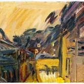 Frank Auerbach, The Studios IV, 1995, oil on canvas, 46 cm × 56 cm: Courtesy: Frankie Rossi Art Projects, London