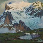 Gebirgslandschaft mit Eiger, F.X. Hoch, 1914, Foto: Axel Killian © Städtische Museen Freiburg