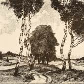 Landschaft mit Birken, F.X. Hoch, Foto: Axel Killian © Städtische Museen Freiburg