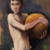 Karl Hofer (1878-1955)  Junge mit Ball, 1927, Öl auf Leinwand, 90 x 66 cm, Sammlung Hartwig Garnerus, Foto: Bayerische Staatsgemäldesammlungen, Haydar Koyupinar