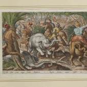 Johannes Stradanus "Venationes Ferarum, Avium, Piscium...", Antwerpen, 1578-96 und später       	  _     Nahezu vollständige Sammlung der bekannten jagdlichen Szenen.  SP: 10000 Euro