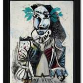 Pablo Picasso’s Buste d’homme lauré (1969) sold for HK$61 million / US$7.8 million, confirming the artist’s immense popularity in Asia