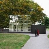 Render of the 2016 entryway for Frieze London Art Fair, designed by Universal Design Studio  