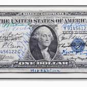 Gert Jan Kocken 1 Dollar Silver Certificate signed by the crew of the B-29 Superfortress Enola Gay  Digitalprint auf Barytpapier 210 x 100 cm