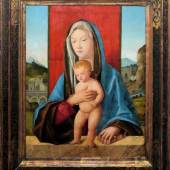 Giovanni Bellini – Werkstatt, Venedig um 1490, Tafelbild der Madonna mit Kind, Schätzpreis:	30.000 - 35.000 EUR