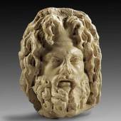 Kopf eines bärtigen Gottes. Römische Kaiserzeit, Ende 2. Jh. / Anfang 3. Jh. n. Chr. Aufrufpreis:	25.600 EUR