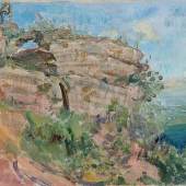 Los 315 Max Slevogt  Pfalzlandschaft – Der Felsen von Neukastel. 1917. Öl auf Leinwand. 52 × 72 cm. EUR 60.000 – 80.000
