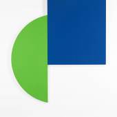 Lot 116. Ellsworth Kelly, Blue Panel with Green Curve. Est. 3,000,000 - 5,000,000 USD