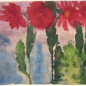 Lot 3253* EMIL NOLDE Blühende Kakteen. 1920–25. Aquarell auf Japanpapier.  CHF 50 000 / 70 000