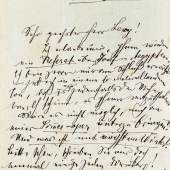 A164 / 132 GUSTAV MAHLER (1860-1911) Eigenhändiger Brief mit Unterschrift. Olmütz, datiert 28. Februar 1883. 1 Seite.  CHF 3 000 / 4 000
