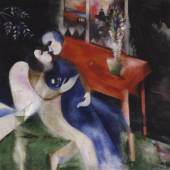 Marc Chagall Liebespaar, 1913/14 109,2 x 134,6 cm, Öl auf Leinwand The Metropolitan Museum of Art, New York, Jacques and Natasha Gelman Collection, 1998 Foto: bpk | The Metropolitan Museum of Art | Malcolm Varon © Bildrecht, Wien 2024