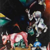 Marc Chagall Russland, den Eseln und den Anderen, 1911 157 x 122 cm, Öl auf Leinwand Centre Pompidou, Paris, Musée national d’art moderne – Centre de création industrielle, don de l’artiste en 1953 © Bildrecht, Wien 2024