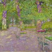 Max Uth: Der Biergarten, um 1910, Öl auf
Leinwand, 75,5 x 85 cm, creditline: Staatliche Museen zu Berlin, Nationalgalerie, Foto: Andres
Kilger
