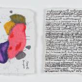 nullkommanull, 2020, Diptychon, Bleistift, Buntstift, Tintenroller auf Papier, 8 x 11 cm