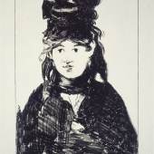 Edouard Manet (1832–1883) Bildnis Berthe Morisot in Schwarz, 1872, veröffentlicht 1884 Kreidelithographie, 450 x 315 mm Städel Museum, Graphische Sammlung, Frankfurt am Main Foto: Städel Museum - U. Edelmann - ARTOTHEK